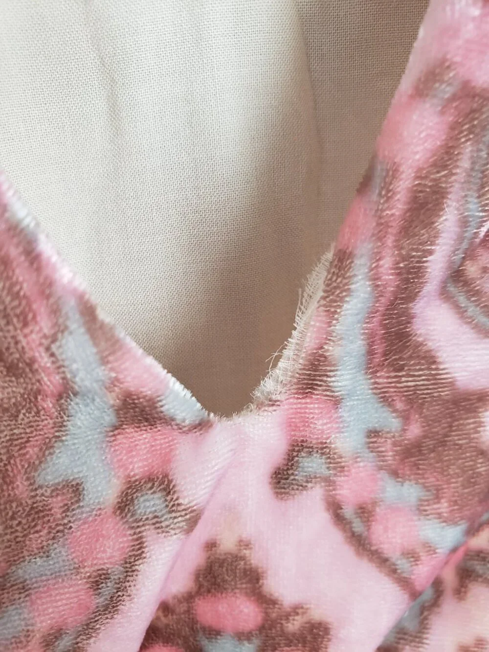 Free People All The Time Velvet Mini Dress Petal Pink Paisley Babydoll Womens XS
